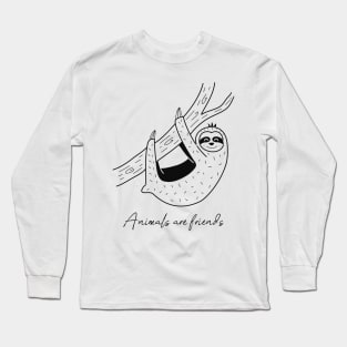 'Animals Are Friends' Animal Conservation Shirt Long Sleeve T-Shirt